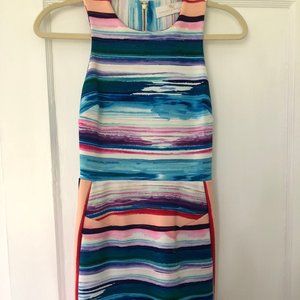 Amanda Uprichard Watercolor Cocktail Dress